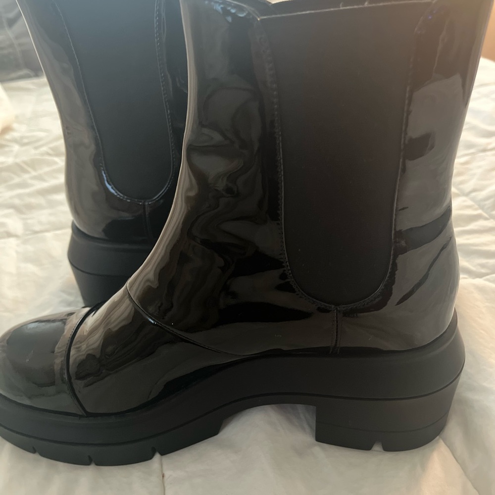 Stuart Weitzman Patent Leather Booties